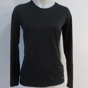 Womens Hot Chillys Black Long Sleeve Crewneck Top M